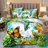 Double Duvet Cover And Pillowcases For Girls,Flamingo And Parrot Bedding,Bird Flowers And Trees Print,Dropship Wholesale,200x200