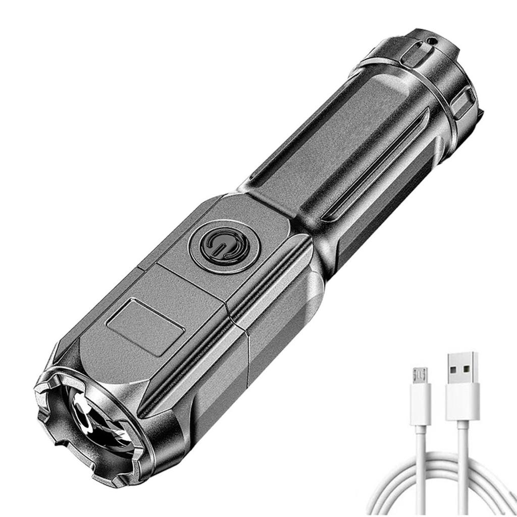 Led Flashlight Lamp Waterproof Tactical Zoom Usb Rechargeable Super Handheld Leb Powerful Hand Light Long Range Torch High Power