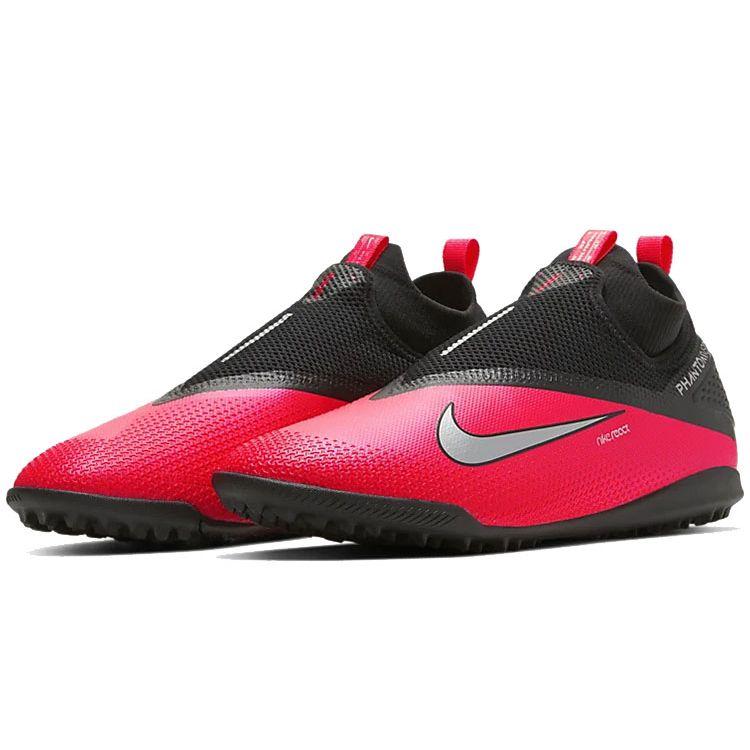 Nike React Phantom Vsn 2 Pro Df Tf Удобные Универсальные Тканевые Композитные Материалы Ультра-Волокно Нескользящие Футбольные Бутсы Мужские Футбольные Бутсы CD4174-606