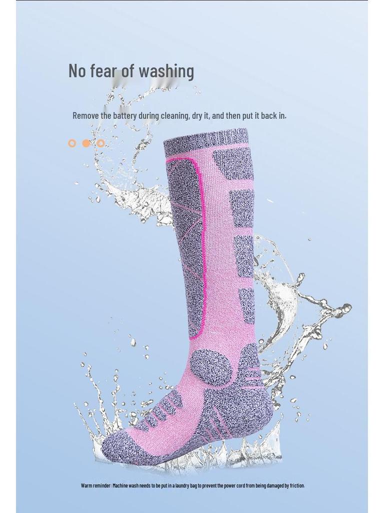 USB Перезаряжаемые Зимние Носки с Подогревом для Мужчин и Женщин - Высокие, Защита от Холода