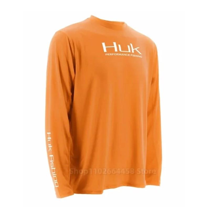 Mens Long Sleeve Quick-Dry Fishing Shirt UPF 50 UV Protection Breathable Outdoor Sport Performance Top