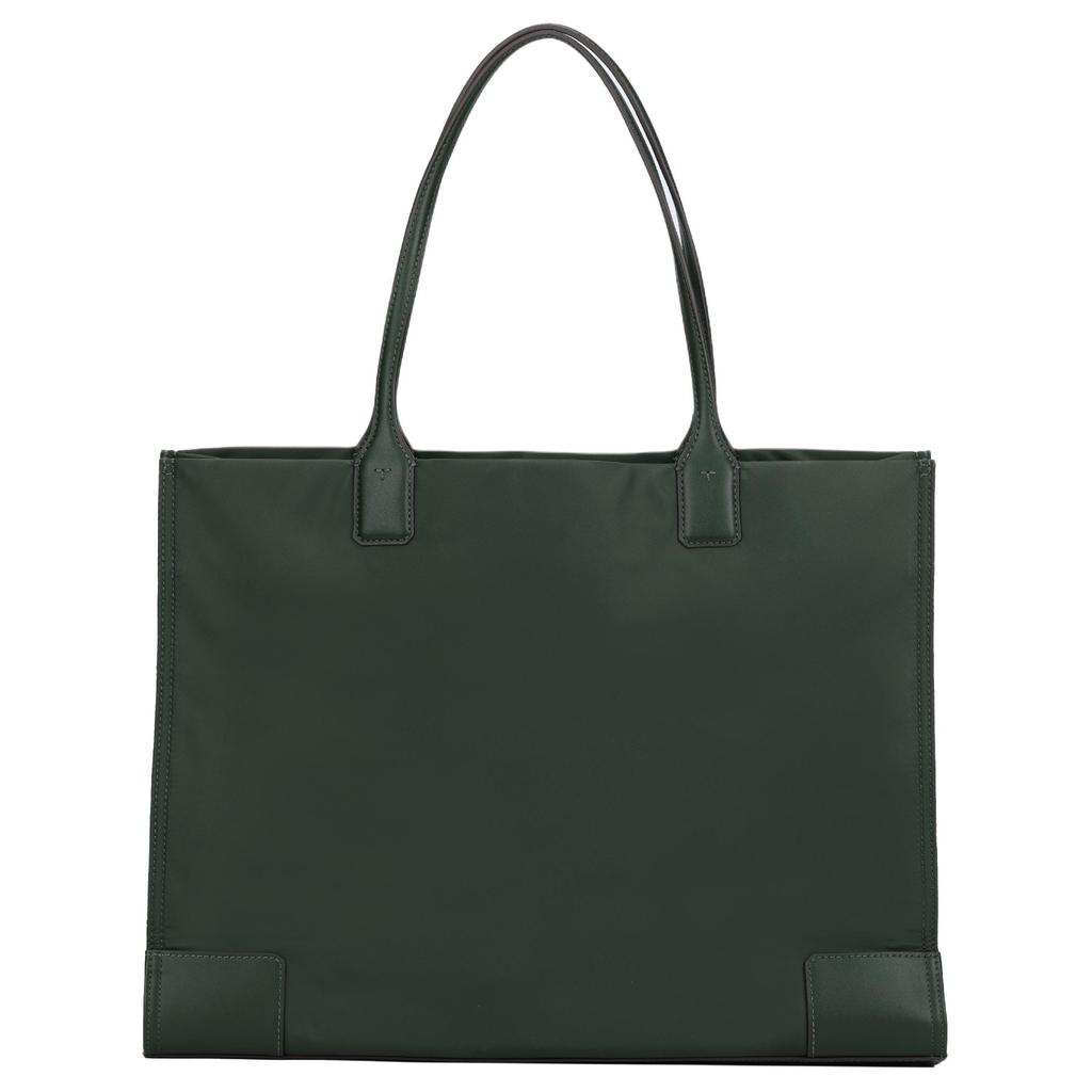 Tory Burch Сумка-тоут женская Ella с логотипом, магнитной застежкой, из ткани и искусственной кожи, цвет: Базиликово-зеленый, 87116-312
