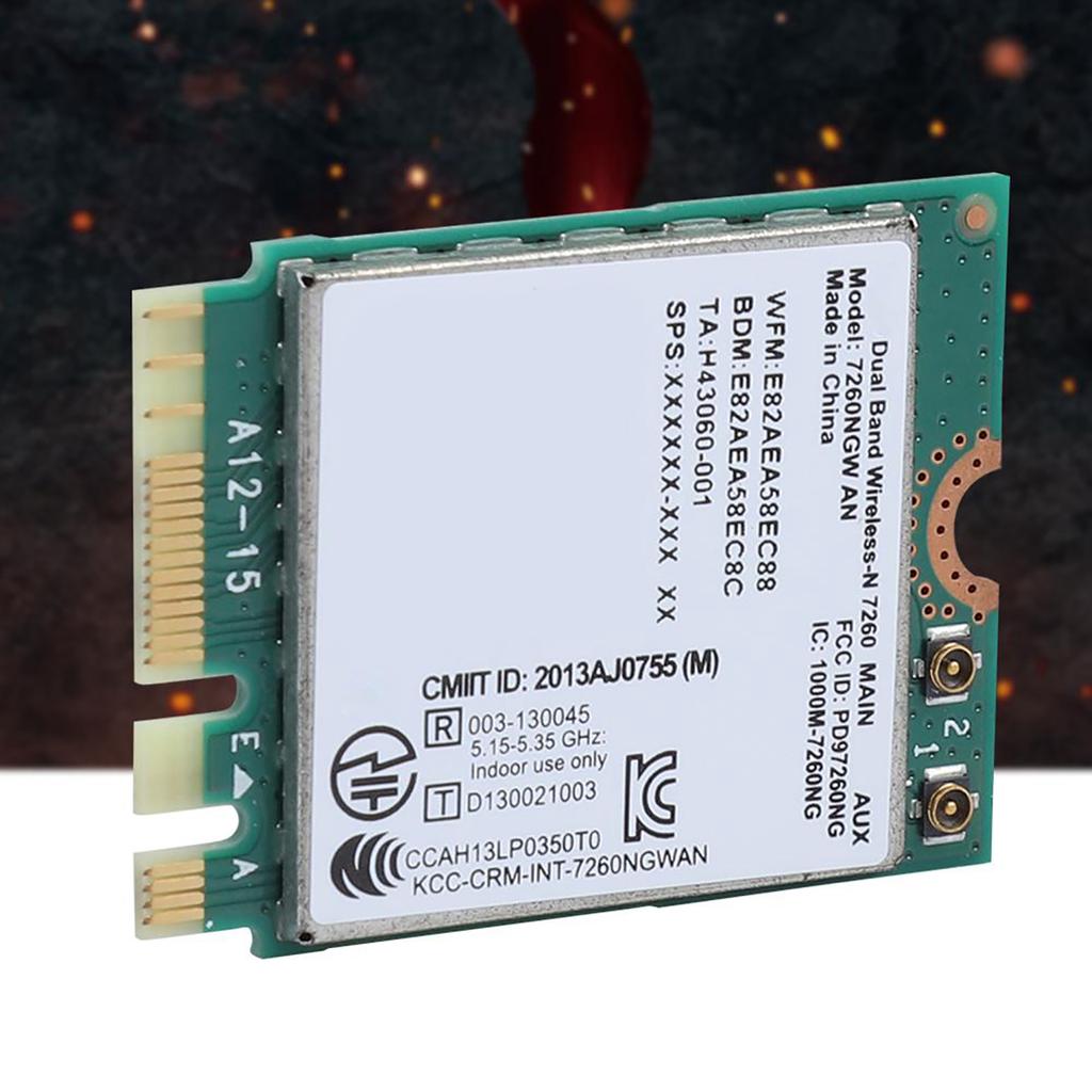 7260AN Wireless WIFI Card Card 4.0 Dual Band 2.4GCelsius5G with NGFF M2 Interface for Shenzhou