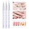 Yousheng 3Pcs/Set Nail Painting Pen Colorful Surface Ergonomics Handle Ultra Thin Flower Design Stripes Lines Liner DIY Drawing Pen for Manicure