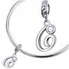 Charms Letter G Pendant Pr 925 Bead Cubic Zirconia Hanging Letter