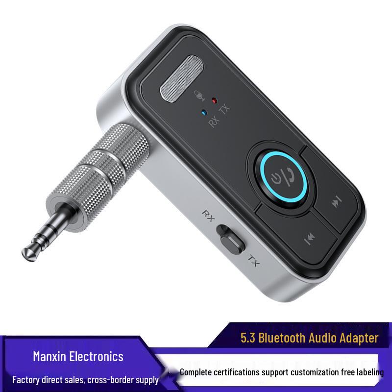 Автомобильный AUX аудиоадаптер Bluetooth 5.3 и 3,5 мм ресивер