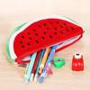 School Suppli Stationery Watermelon Pencil Case Cute Fruit Kawaii Plush Large Capacity Pencil Bag Cosmetics Case for Kids Gift