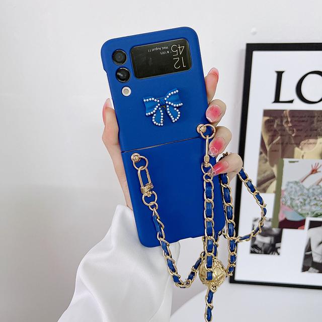 Регулируемый чехол для телефона со шнурком через плечо для Samsung Galaxy Z Flip 3 Zflip 4, складной чехол