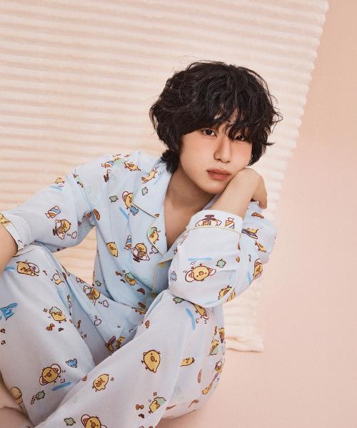 [SPAO] Длинный пижамный комплект с мишками Рилаккума 'Свободное время' (Светло-синий)_SPPPG23U04 [Отправлено из Кореи] 100% Оригинал