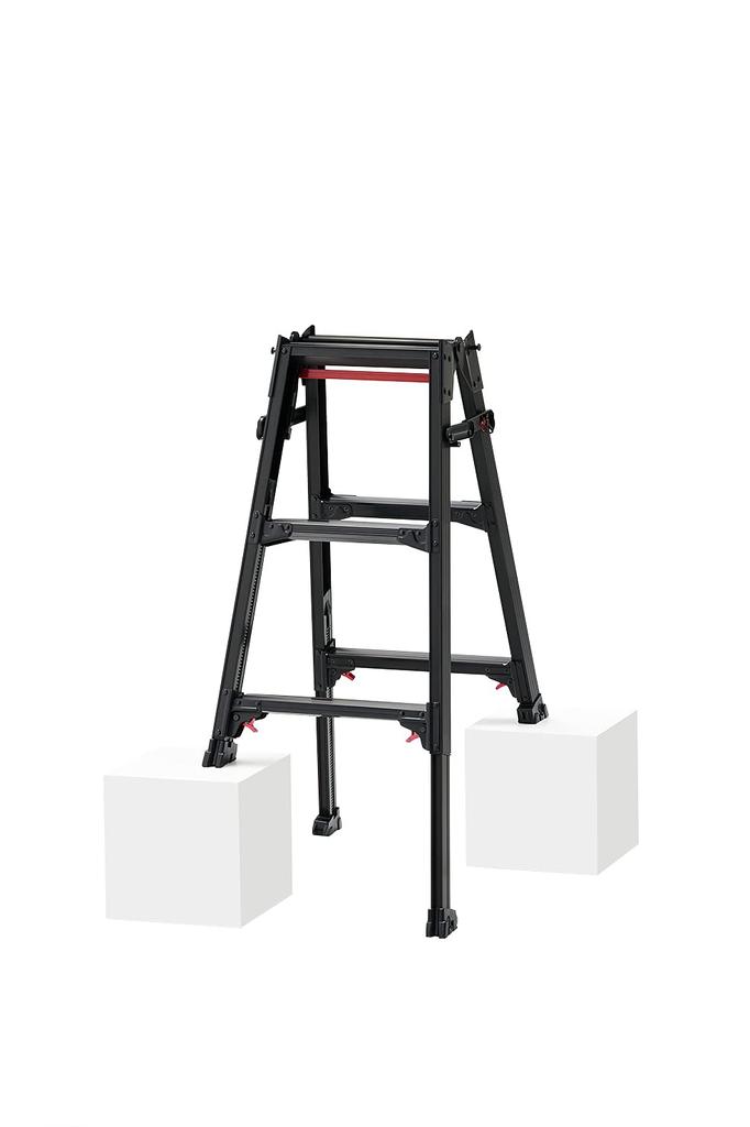 Hasegawa BLACK LABEL Telescoping Ladder Stepladder 3 Steps (with One-touch Bar) RYZB-09 (0.72~1.03m) (10136) (0.72~1.03m)
