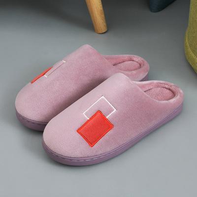 Модные мужские и женские новые хлопковые тапочки теплые и нескользящие парные домашние тапочки для дома в упаковке половина упаковки с хлопковыми тапочками