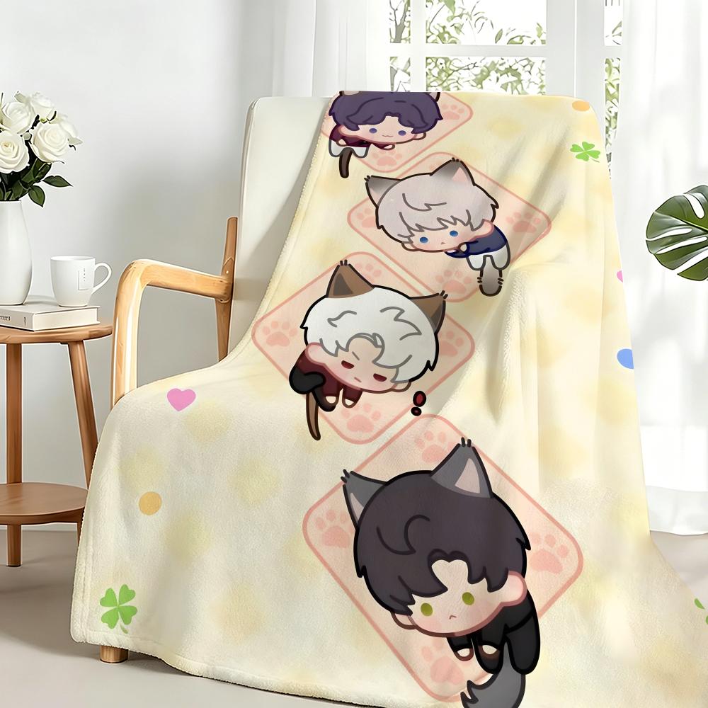 Game L-Love and Deepspaces Throw Flannel Blanket Perfect for Sofa Office Bed Travel Sleep Read Relax Camping four season use