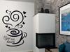 Naklejki do kuchni naklejka filiżanki kawa coffee serca 100 x 50 cm g251