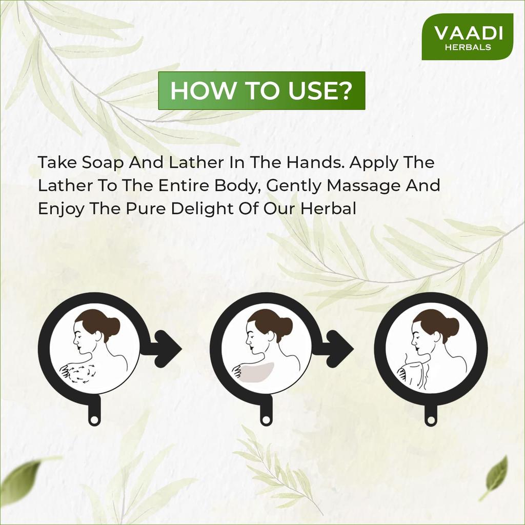 Vaadi Herbals Fresh Papaya Bath Soap Bars For Smooth Radiant Skin Gentle Cleansing Daily Body Care 75 g Each X Pack Of 6