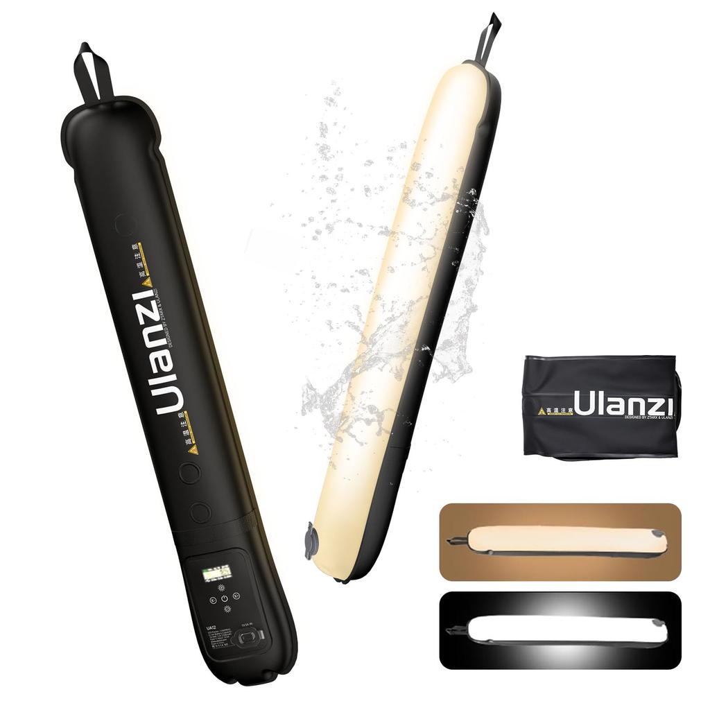 Ulanzi UA12 12W LED Video Expanding LED Dual Color Temperature Stepless Fill CRI 12 Scene 2500mAh Magnetic Tube Easy Storage Bag Ideal for Live
