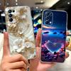 For Oppo Reno5 5G Case Stylish Flower Butterfly Soft Silicone Case For Oppo Reno5 Reno 5 K 5K Cases CPH2145 Cover Coque Bumper