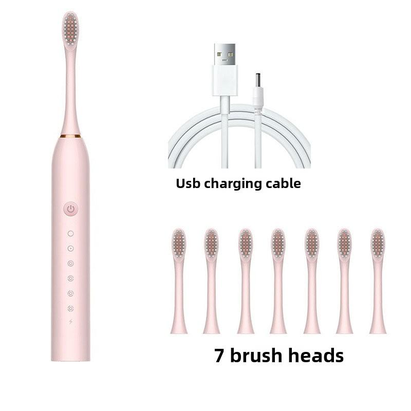 Электрическая зубная щетка для взрослых и детей, универсальная перезаряжаемая звуковая автоматическая зубная щетка с мягкой щетиной для пар
