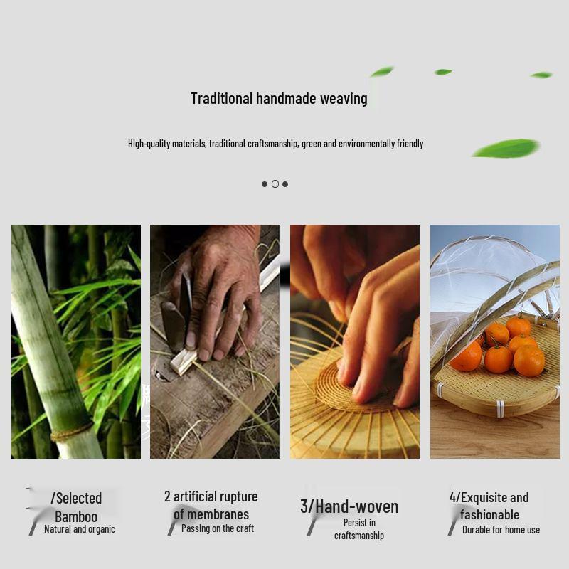 Handmade Bamboo Basket for Fruits, Vegetables, Eggs, and Storage