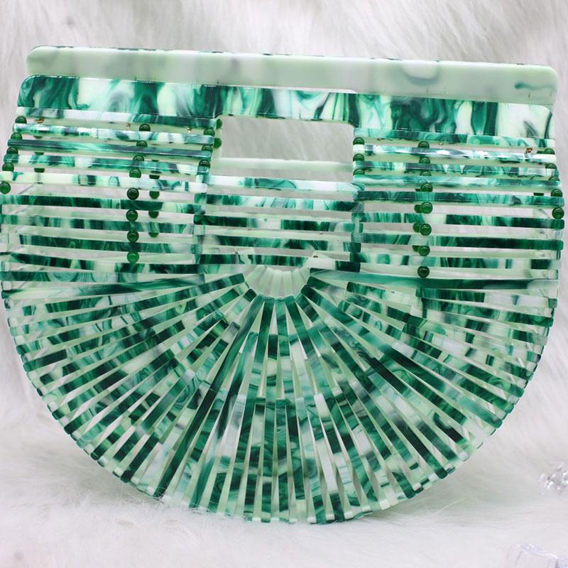 Dinner Bag New Hollow Basket Leisure Fashion Hand Mini Acrylic Trendy Brands Luxury Women's Handbags Shipping Pearl Wallets