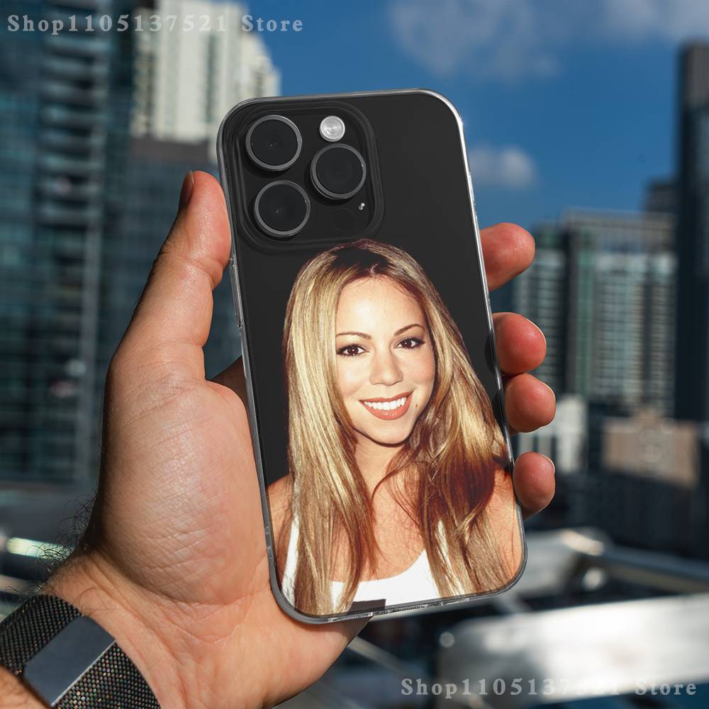 M-Mariah C-Carey Singer Phone Case For iPhone 17,16,15,14,13,12,11 Pro,Max,Plus,X,XS,XR,SE4,E Mini Transparent Soft Cover