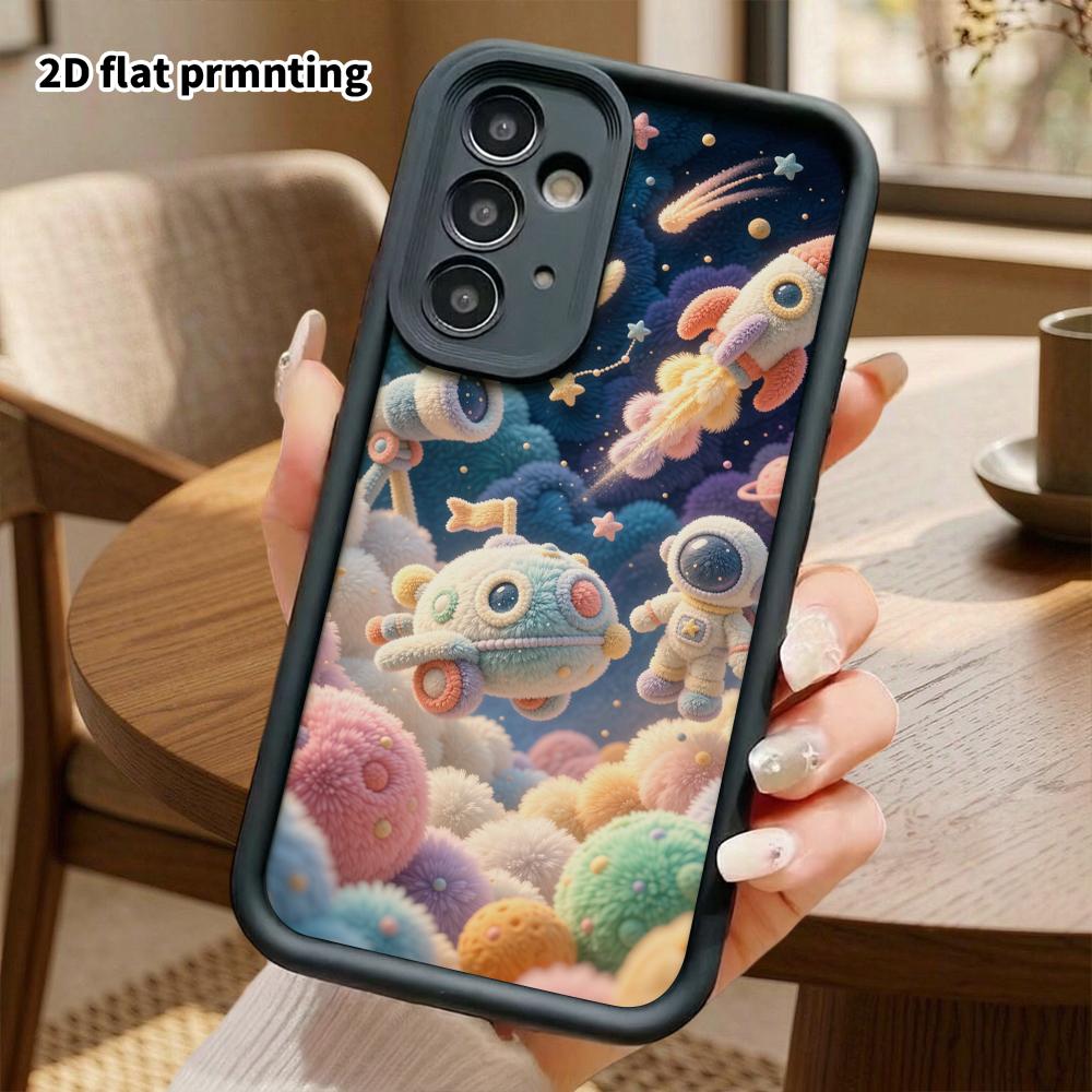 Phone Case: 2D flat, suitable for Samsung Galaxy A34 A35 M05 M06 S20 S22 S21 FE Plus 5G protective case, plush space, perfect Christmas and Halloween