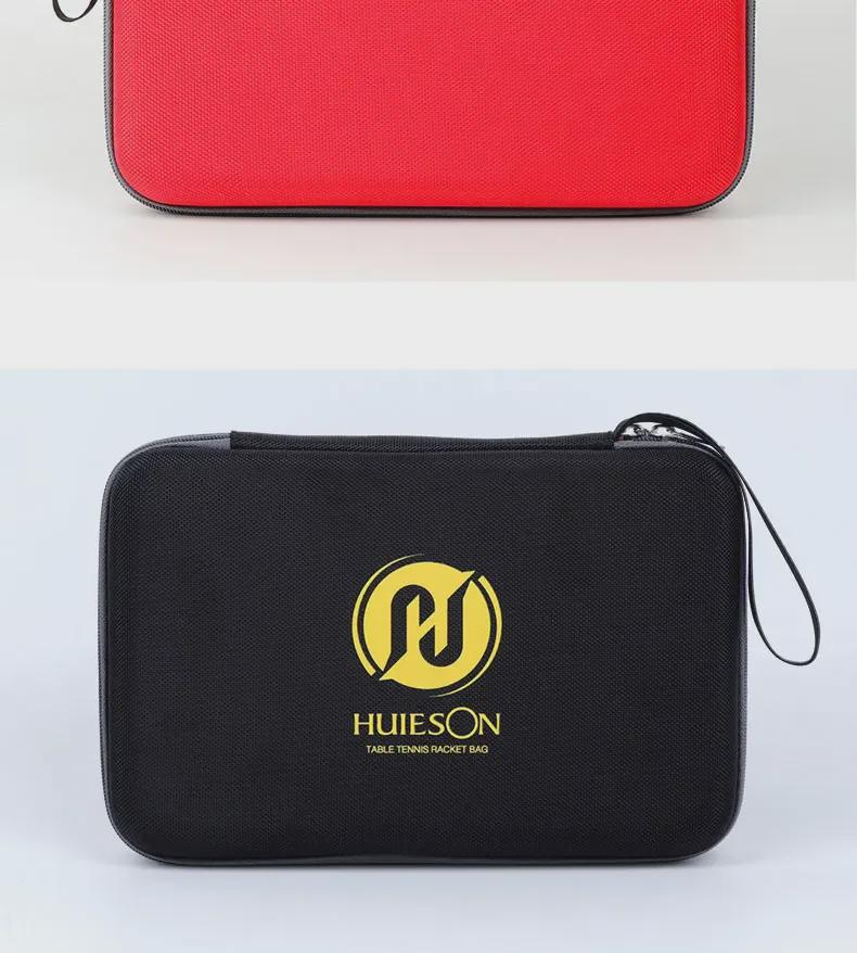 Huisheng Большая вместимость портативная ракетка для настольного тенниса с жестким чехлом