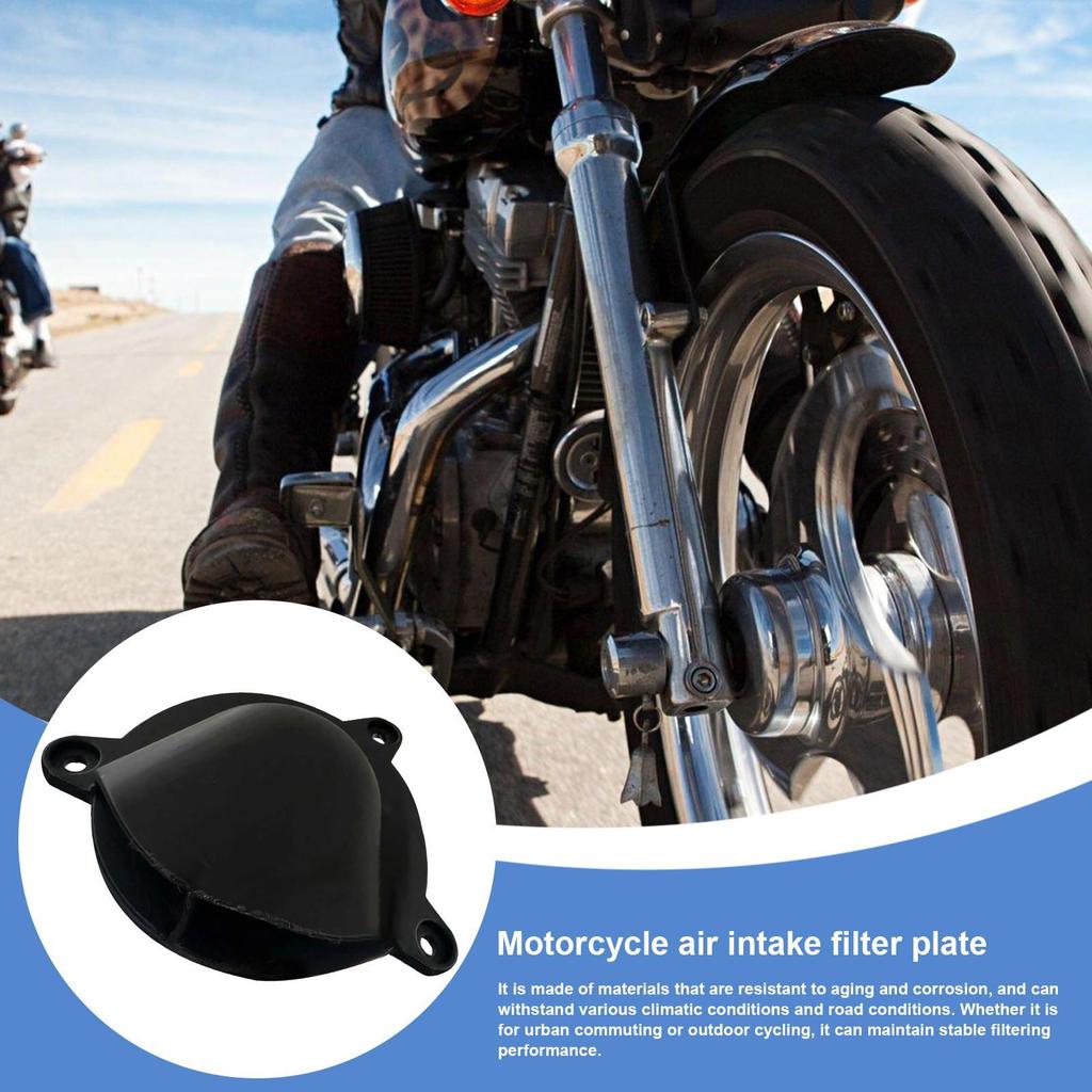 Motorcycle Air Intake Filter Plate Motorcycle Cold Air Intake Filter Breather Plate Engine Protection Cleaner For Drivers Men