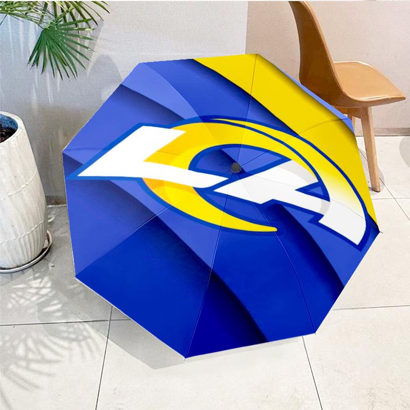 Автоматический зонт с принтом «Командный дух Rams», 8 спиц, для путешествий, кемпинга, повседневного использования, незаменимый подарок для семьи и друзей