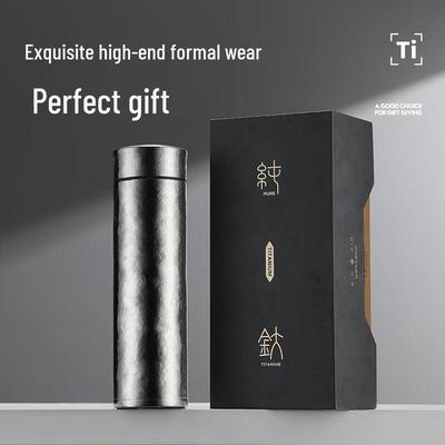 Термобутылка с ситечком для заваривания чая Jiu Xi Lu из чистого титана
