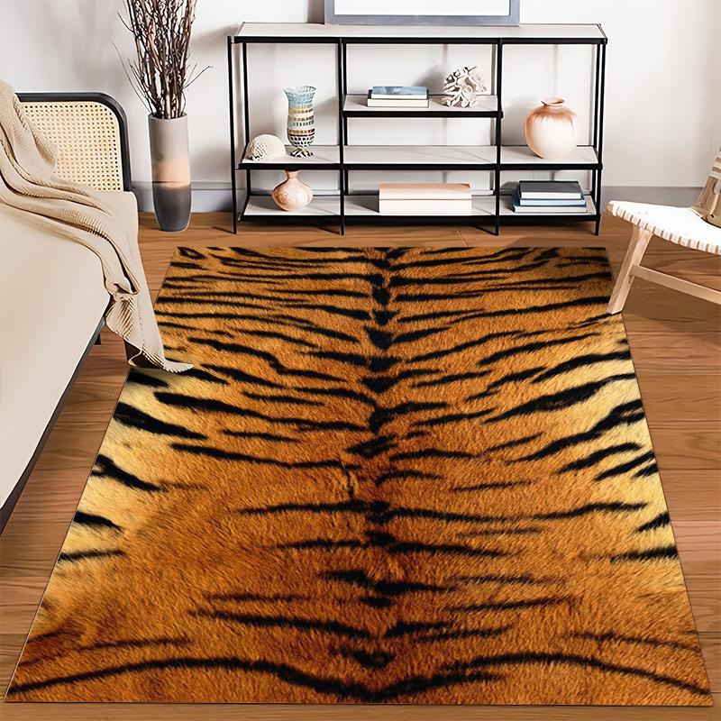 Tiger Stripe Pattern Rug Non-slip rug suitable for living room and bedroom sofas