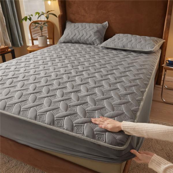 Хлопковая толстая стеганая простыня на подкладке, антибактериальный Нескользящий наматрасник, зимний теплый утепленный простынь, наматрасник, топпер без наволочек