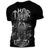 Retro Viking Tattoo 3D Print Men's T-shirts Summer Viking Odin Crew Neck Loose Short Sleeve Casual Tops Tees Oversized T Shirts