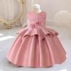 Kichkintoy Qizlar uchun Elegant Kamonli Bayrambop Ko'ylak 1 yosh Tug'ilgan Kun Kelin Oyi Malika Ko'ylaklari Bolalar uchun To'y Qizlar Kiyimi Kechki