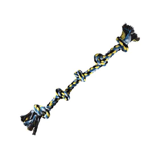 Рождественская веревочная игрушка для собаки 5 узлов Прочная игрушка для перетягивания Веревка Неразрушимая веревочная игрушка для жевания собаки для агрессивных жевателей Собаки крупных пород Чистка зубов Перетягивание каната