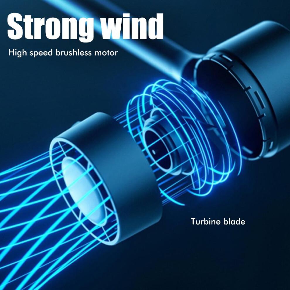 Adjustable Strong Wind Portable Neck Fan With Bladeless Design USB Rechargeable Wearable Fan Brushless Silent Motor Foldable Design 360 Cooling