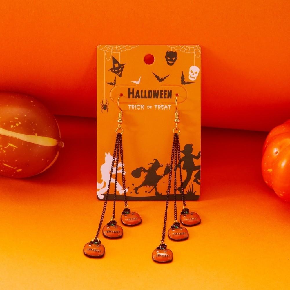 Spider Halloween Earrings Bat Pumpkin Dangle Earrings Retro Ghost Ear Studs Unisex