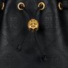 Tory Burch T Monogram Double T Logo Quilted Perforated Detachable Shoulder Strap Drawstring Leather Bucket Bag Women bags Black 151791-001