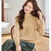 Srcr Women's 100% Wool Retro Knit Sweater