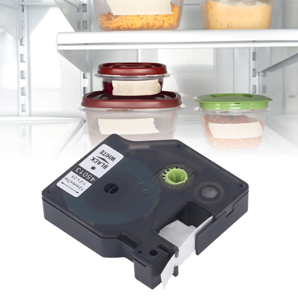 12mm Label Maker Tape Replacement 23.0ft Length Waterproof High Laminated Label Maker Tape for Test