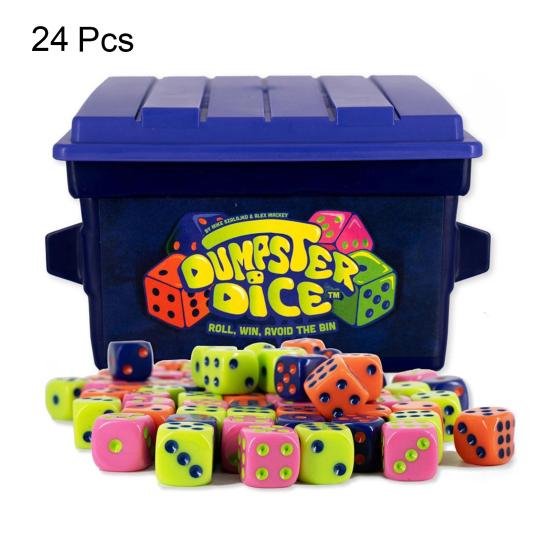 Настольная игра «Кости для мусорного контейнера» Интерактивная динамичная семейная игра в кости для 4 игроков Игра для вечеринок в путешествиях Ночная игра в кости с кубиками для мусорного контейнера 80 Наклейки-граффити
