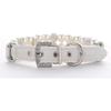Dog Cat Pearl Collars With Crystal Rhinestone Diamond Dcor, Adjustable Cute Fashion Pet Pu Leather