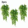 3 шт. персидских листьев папоротника для домашнего сада, декора комнаты, подвесное искусственное растение, пластиковая лоза, трава, свадебная вечеринка, настенное украшение для дома