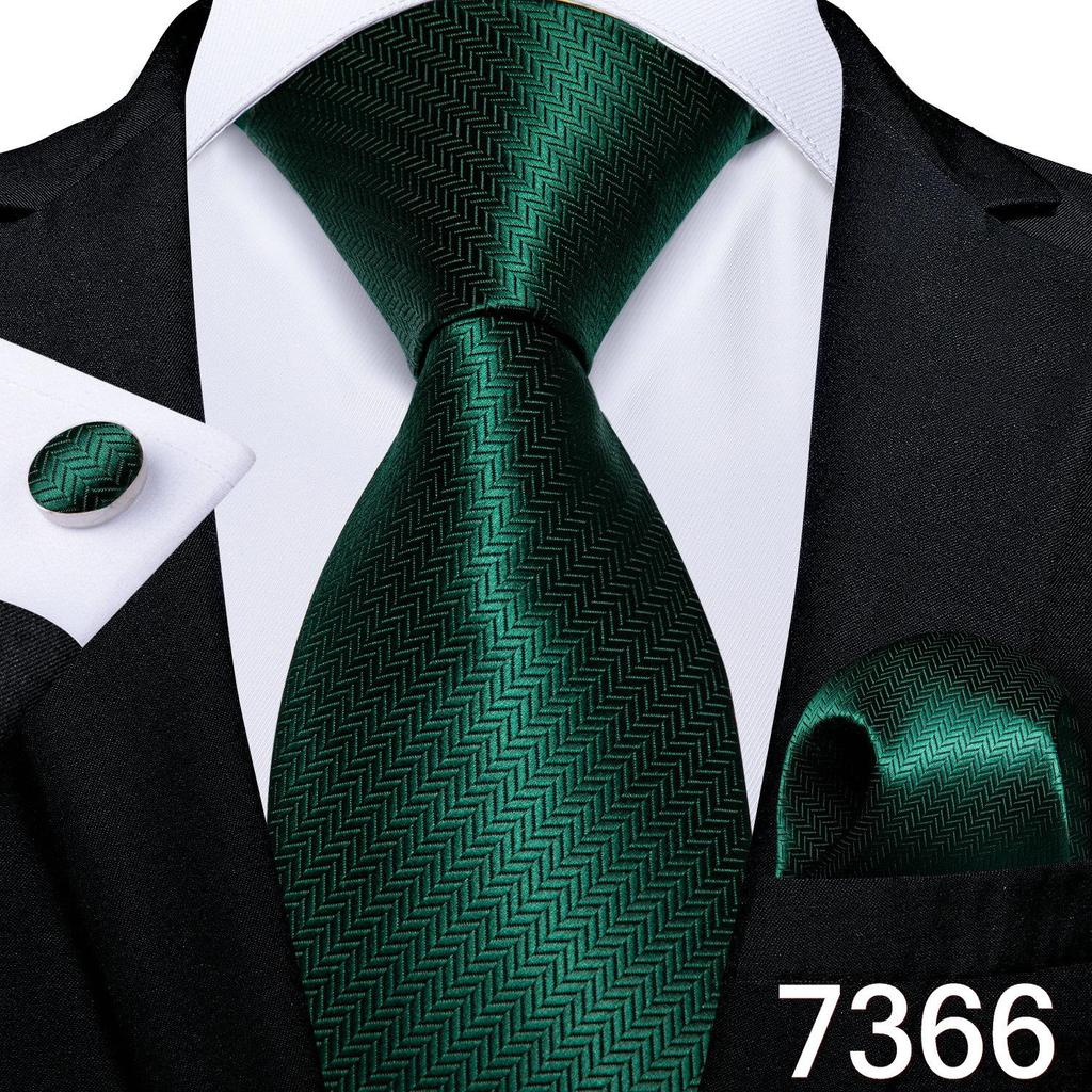 Мужской шелковый галстук в клетку, полосатый однотонный синий галстук, носовой платок, набор запонок, свадебный комплект