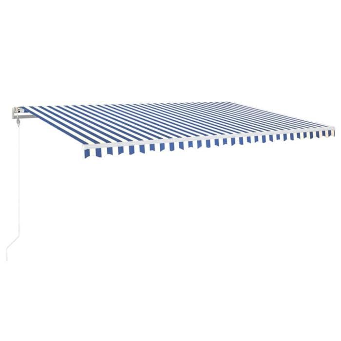 Maison Exclusive - Auvent rétractable automatique 500x350 cm Bleu et blanc