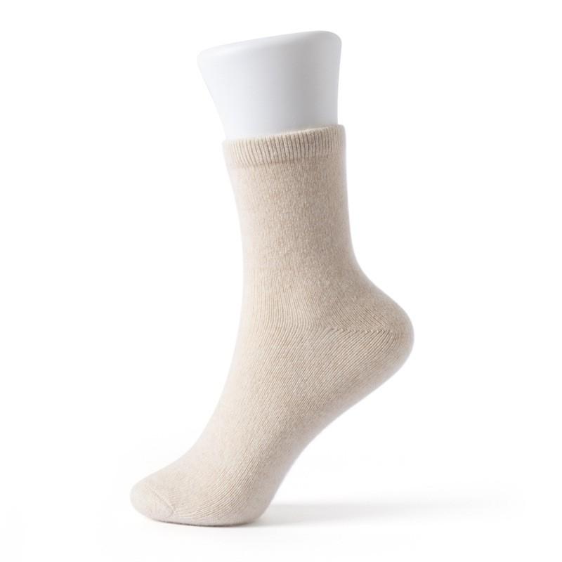 100% Cashmere Mid-Calf Socks Men Women Warm Odor Resistant Breathable Winter Home