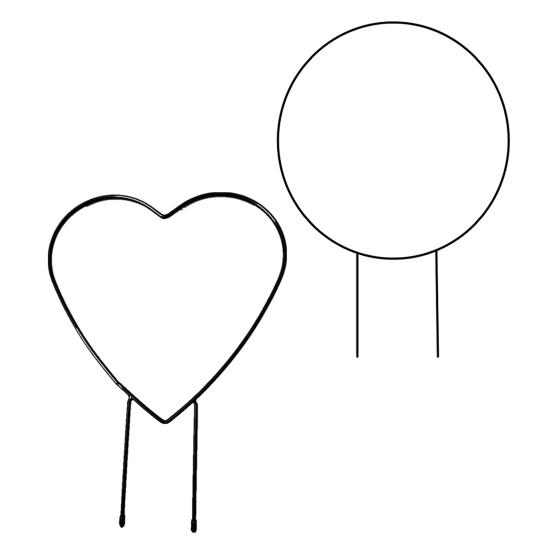 Plant Circle Trellis Climbing Plants Coated Wire Trellis Planter Insert Heart