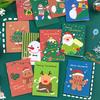 6Pcs Mini Christmas Notepads Festive Santa Claus Snowman Designs Gift Portable Stylish Xmas Notepads for Travelers
