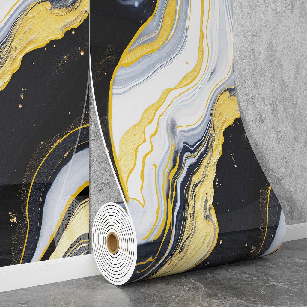 Самоклеящаяся водостойкая настенная наклейка под мрамор для ванной комнаты, гостиной, кухни и ТВ-зоны.