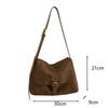 Velvet Messenger Bag Women's Fashion New High Capacity Commuter Bag Simple Versatile Solid Color Suede Shoulder Crossbody Bag