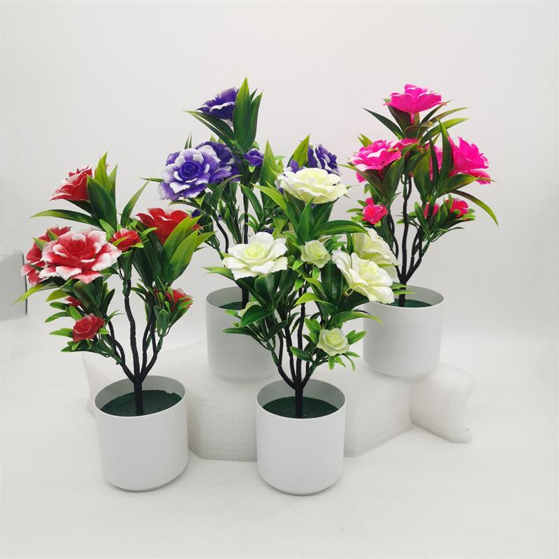 Новый букет из искусственных пионов и роз в виде бонсай для украшения дома